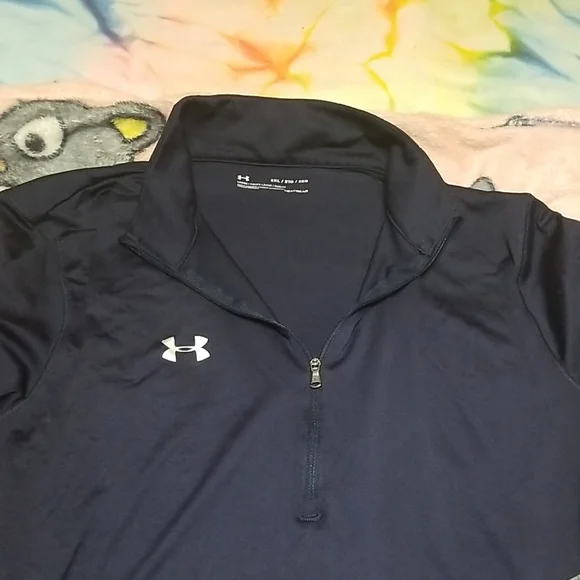 Under Armour Navy and Heather Gray Half-Zip - Picture 4 of 7